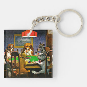 A Friend in Need, Dogs Playing Poker, Key Ring