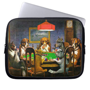 A Friend in Need, Dogs Playing Poker, Laptop Sleeve