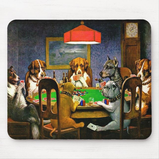 A Friend in Need, Dogs Playing Poker, Mouse Mat (Front)