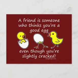 A friend is someone postcard