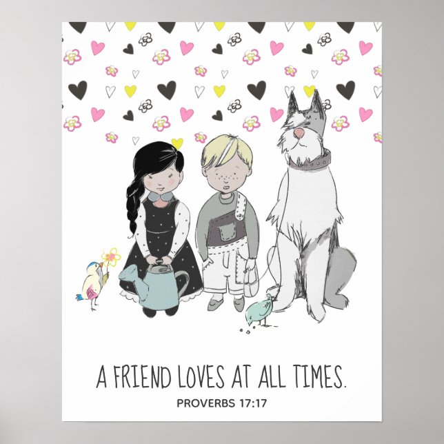 A friend loves at all times children's poster (Front)