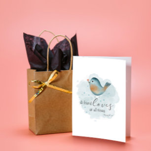 A Friend Loves Scripture Watercolor Bird Card