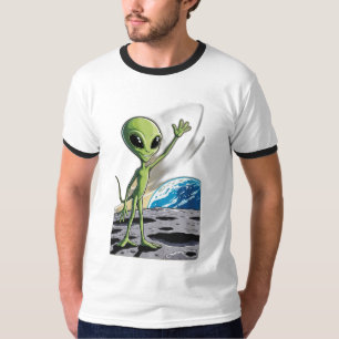 A friendly alien waving T-Shirt