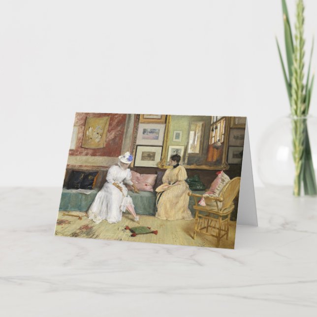 A Friendly Call | William Merritt Chase Card (Front)