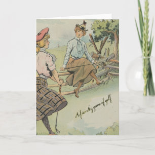 A Friendly Game of Golf Card