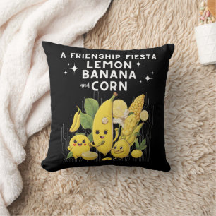 A Friendship Fiesta Lemon Banana And Corn Cushion