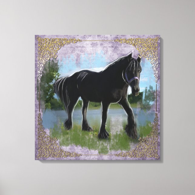 A Friesian Beauty - Wrapped Canvas (Front)