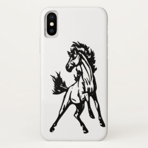 A Frisky Jumping Horse in the Wild iPhone X Case