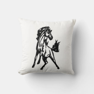 A Frisky Jumping Horse in the Wild Cushion