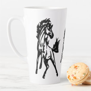 A Frisky Jumping Horse in the Wild Latte Mug