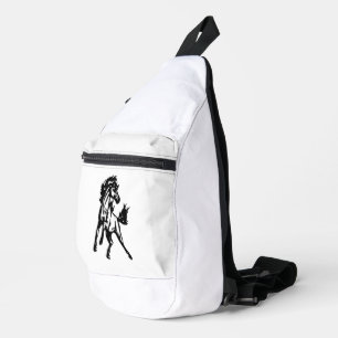 A Frisky Jumping Horse in the Wild Sling Bag