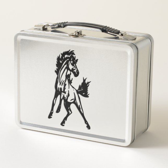 A Frisky Jumping Horse  Metal Lunch Box (Front)