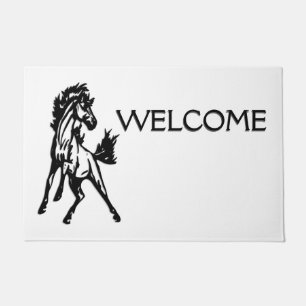 A Frisky Jumping Horse Welcome Doormat