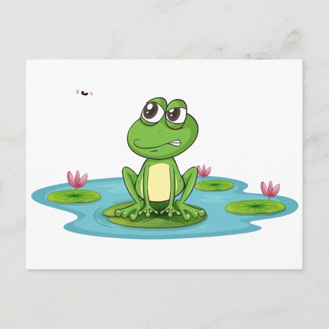 a frog and a water postcard (Front)