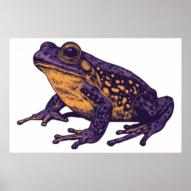 A frog illustration - large poster (Front)