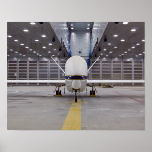 A front view of a Global Hawk unmanned aircraft Poster