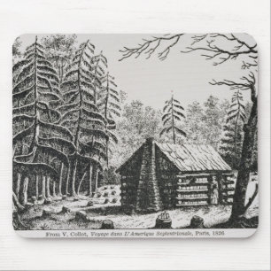 A frontier cabin, from 'The Pageant of America Mouse Mat
