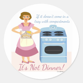 A Frozen Dinner Means Supper Classic Round Sticker