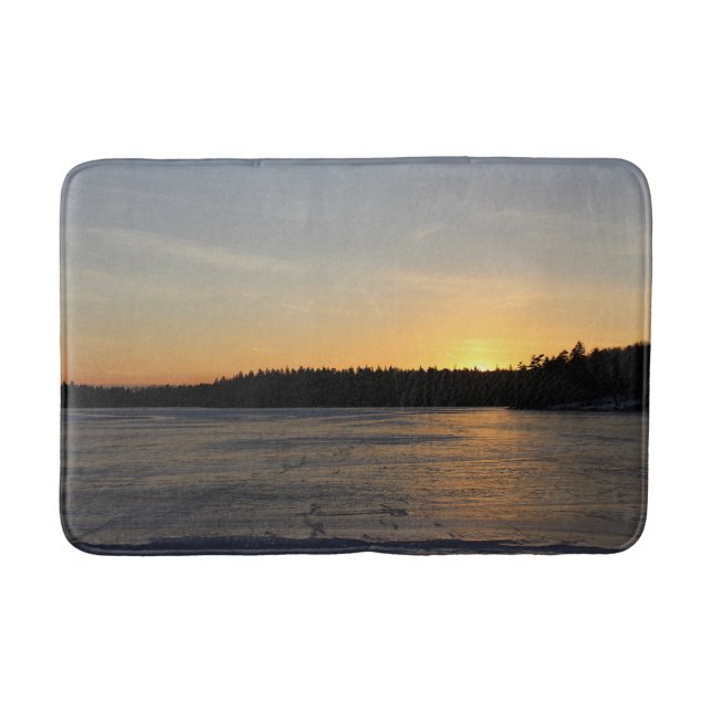 A Frozen Sunset Bath Mat (Front)