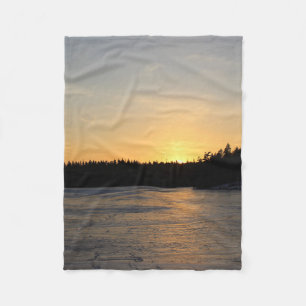 A Frozen Sunset Fleece Blanket