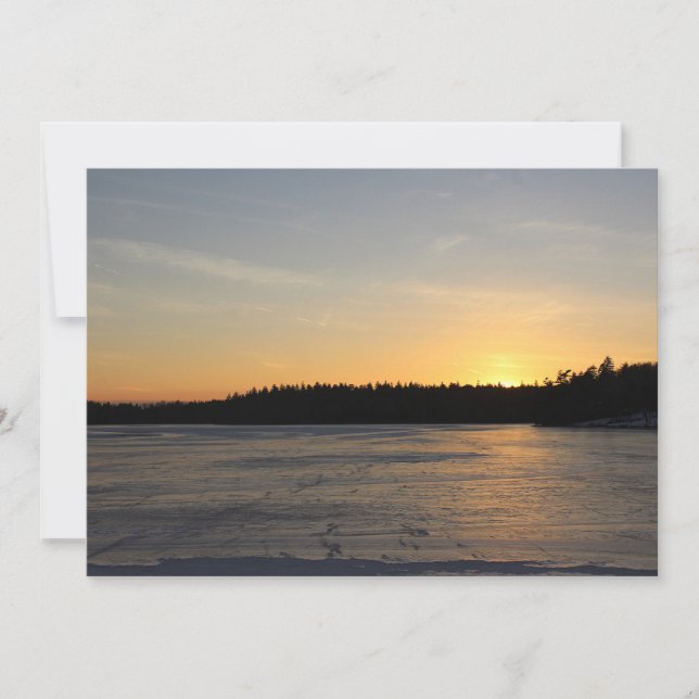A Frozen Sunset Invitation (Front)