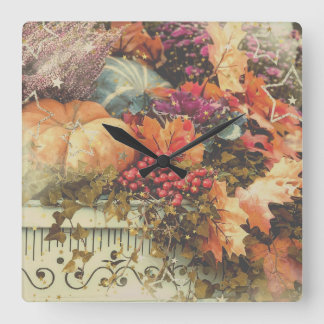 A full harvest of goo thing square wall clock