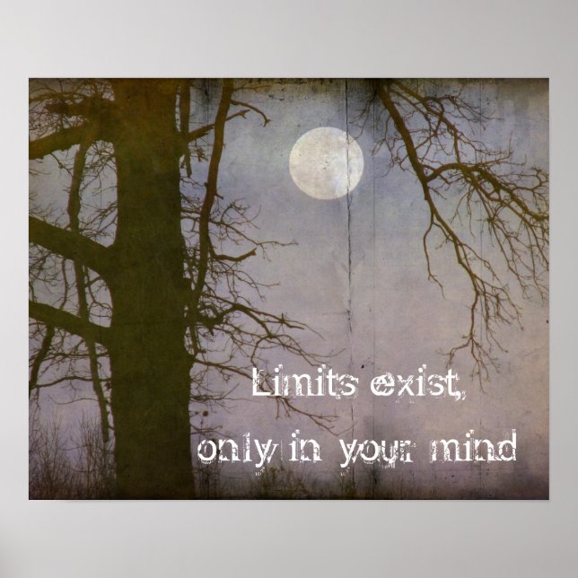 A Full Moon Quote Typography Poster (Front)