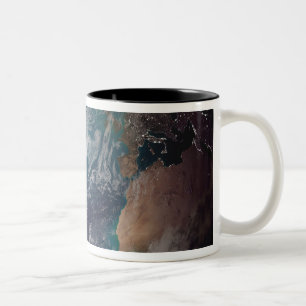 A full view of Earth showing global data 2 Two-Tone Coffee Mug