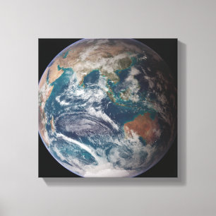 A full view of Earth showing global data Canvas Print