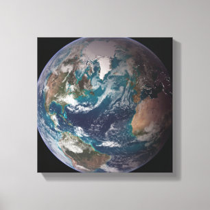 A full view of Earth showing global data Canvas Print