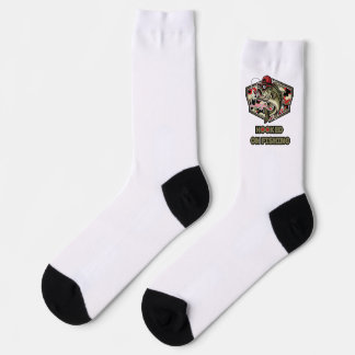 A fun and bold illustration of a cool bass socks