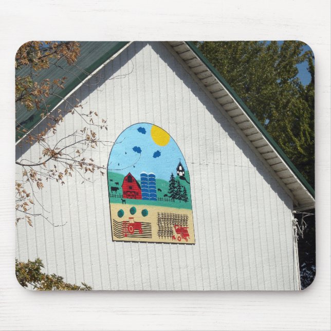 A Fun Barn Quilt Mouse Mat (Front)