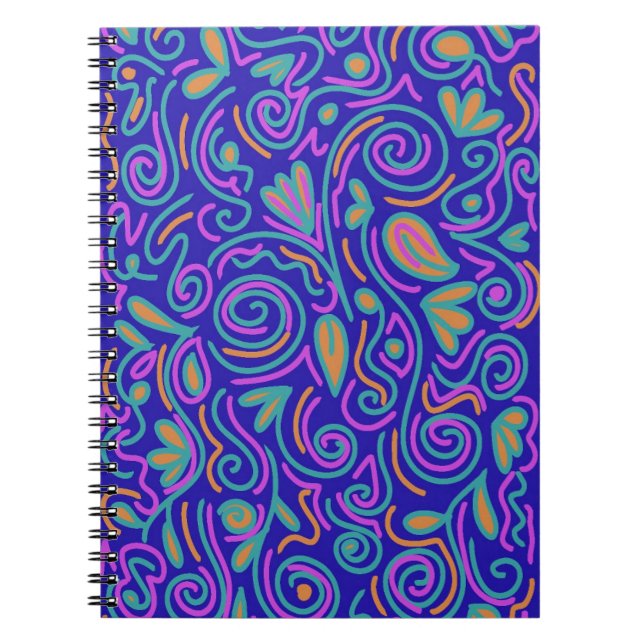 A fun Design with Bold Decorations  Notebook (Front)