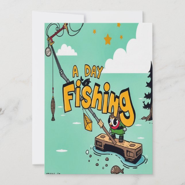 A Fun-filled Day of Fishing Adventure Invitation (Front)