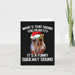 A Fun Squeaky Sound Christmas Squirrel Xmas Card