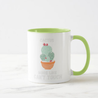 A funny and cute cactus mug