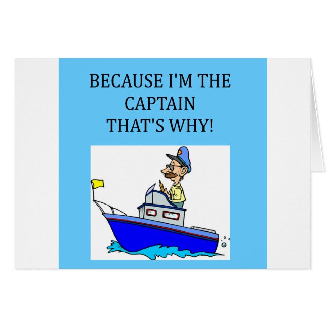 a funny boating captain joke (Front Horizontal)