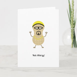 A funny card for anyone with a nut allergy