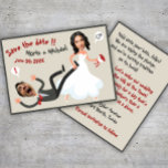 A Funny Cartoon Photo Faces Wedding Save the Date Invitation<br><div class="desc">An entertaining, quirky, unusual and not at all boring invitation! Full of humour for cool people who don't take themselves too seriously. Send this invitation to your friends and family and put a smile on their faces. All you have to do is cut out your faces from clear images to...</div>