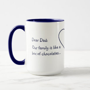 A funny custom text mug for a family member