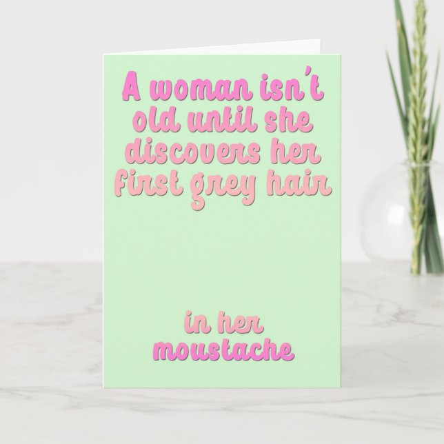 A funny female birthday card (Front)