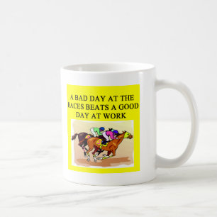 a funny horse player racing joke coffee mug