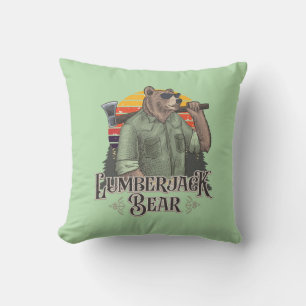 A funny jigsaw with a cartoon bear cushion