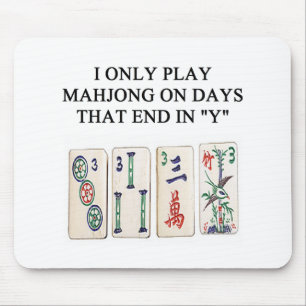 a funny mahjong design mouse mat