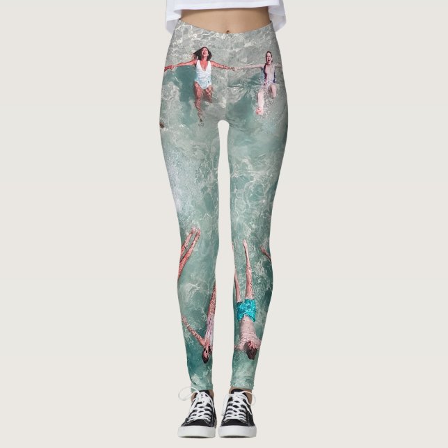 "A Funny Moment  in the sea" Leggings (Front)