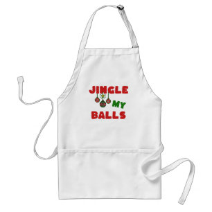 A funny, naughty Christmas shirt for him Standard Apron