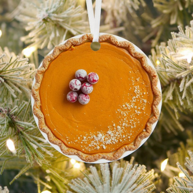 A Funny Pumpkin Pie Flirty Pun | Christmas Metal Tree Decoration (Insitu)