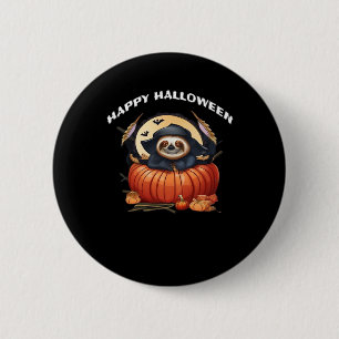 A funny sloth celebrating Halloween Essential T-Sh 6 Cm Round Badge