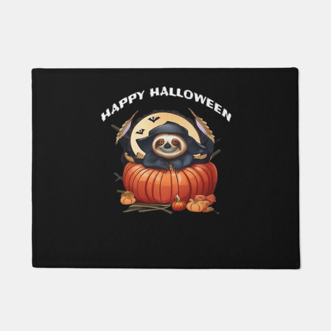A funny sloth celebrating Halloween Essential T-Sh Doormat (Front)