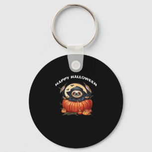 A funny sloth celebrating Halloween Essential T-Sh Key Ring